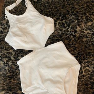 Oscar de la Renta c Flagpole cut out bathing suit